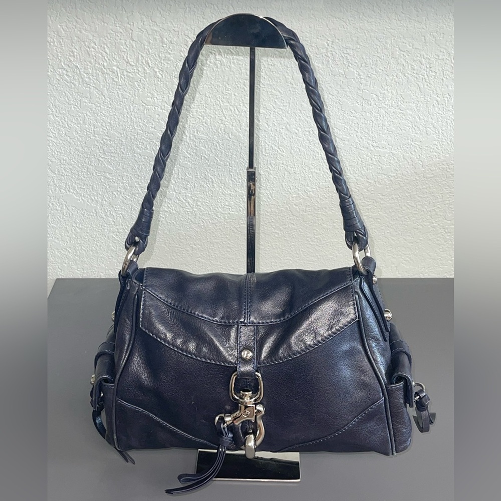 Francesco Biasia Shoulder Bag ~ Navy Leather ~ Lightly Used